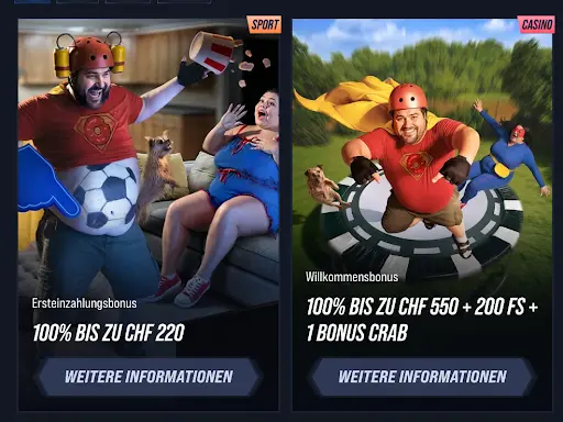 VegasHero Casino – Bonus wählen VegasHero Bonusauswahl Fenster